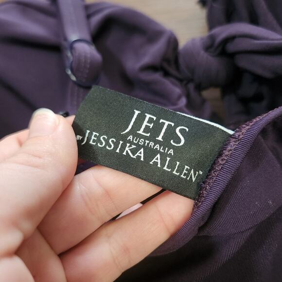 JETS By Jessika Allen One Piece Swimsuit Purple 14 Beach Vacation Resortwear - Picture 5 of 5